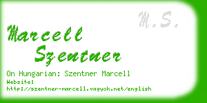 marcell szentner business card